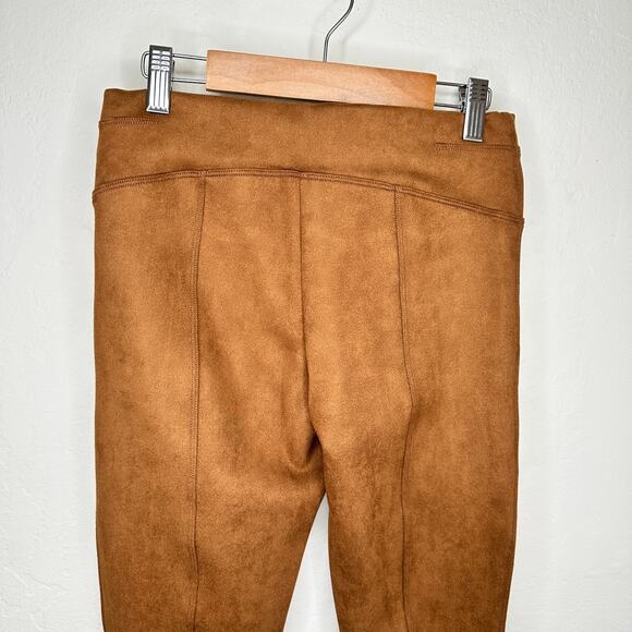 Spanx Faux Suede High Rise Tummy Shaping Rich Caramel Leggings Pant Small Petite - Picture 6 of 15